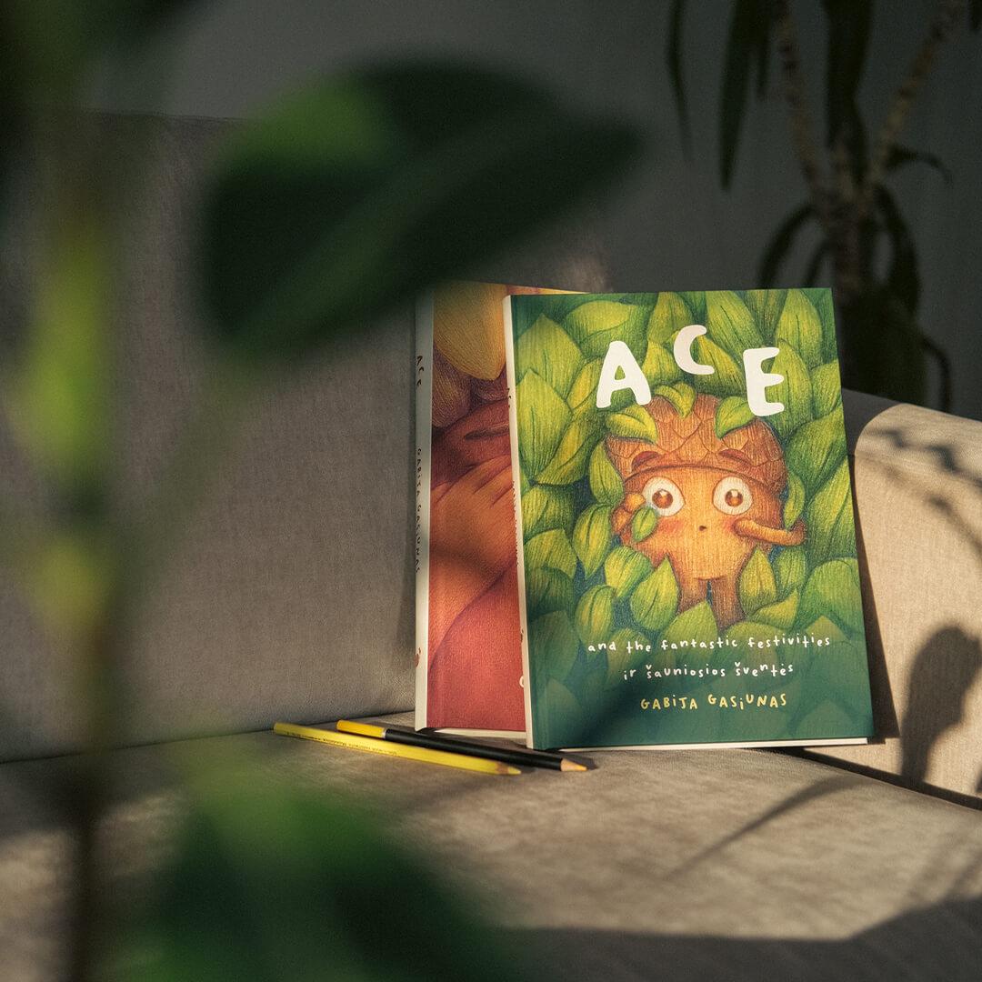 Rinkinys #1 - Ace knyga, Ace ir Šauniosios šventės, Spalvinimo knyga, Lipdukai - Image 2